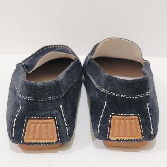 Michael Pasinkoff Mens Sz 42 Navy Blue Suede Driving Shoes Loafers Made in Italy